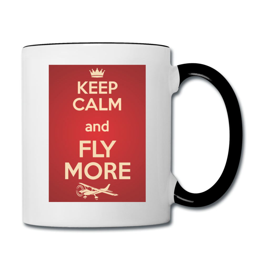 Keep Calm And Fly More - Red - Contrast Coffee Mug - white/black