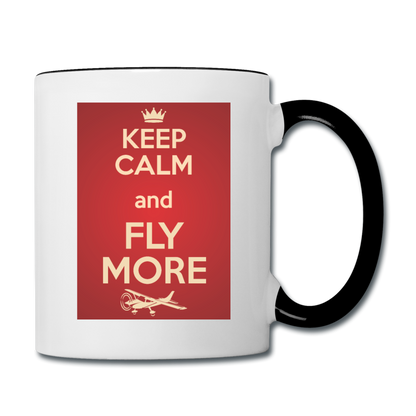 Keep Calm And Fly More - Red - Contrast Coffee Mug - white/black