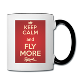 Keep Calm And Fly More - Red - Contrast Coffee Mug - white/black