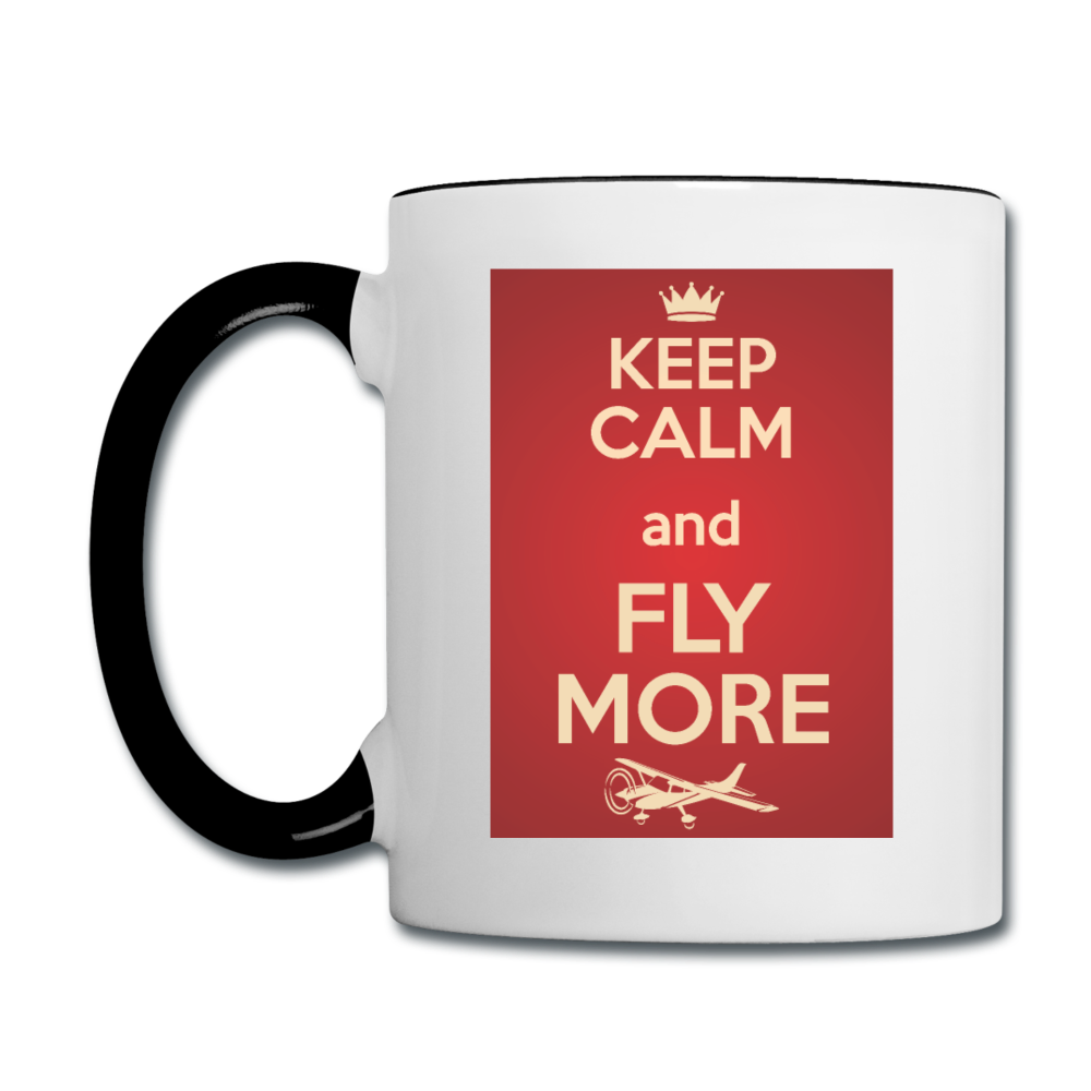 Keep Calm And Fly More - Red - Contrast Coffee Mug - white/black