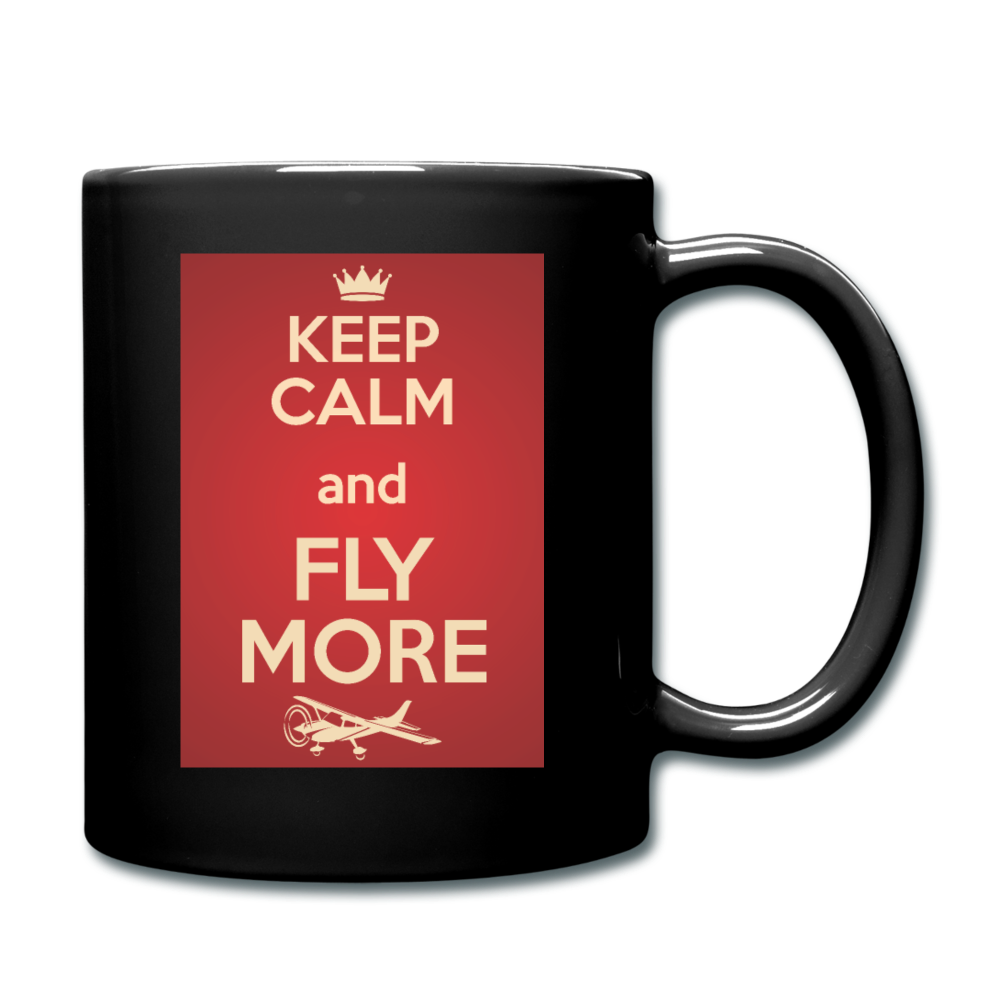 Keep Calm And Fly More - Red - Full Color Mug - black