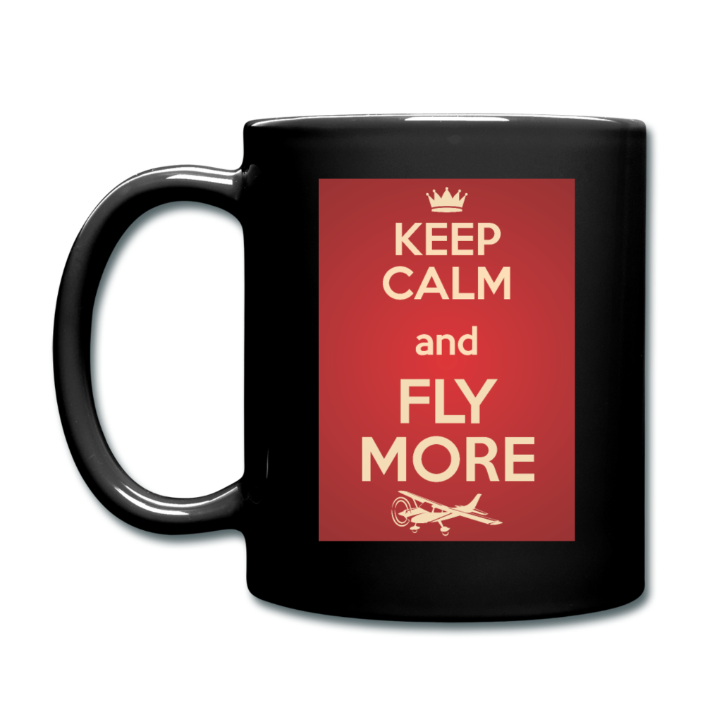 Keep Calm And Fly More - Red - Full Color Mug - black