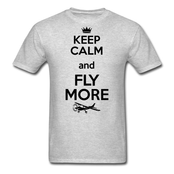 Keep Calm And Fly More - Black - Unisex Classic T-Shirt - heather gray
