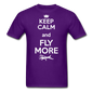 Keep Calm And Fly More - White - Unisex Classic T-Shirt - purple