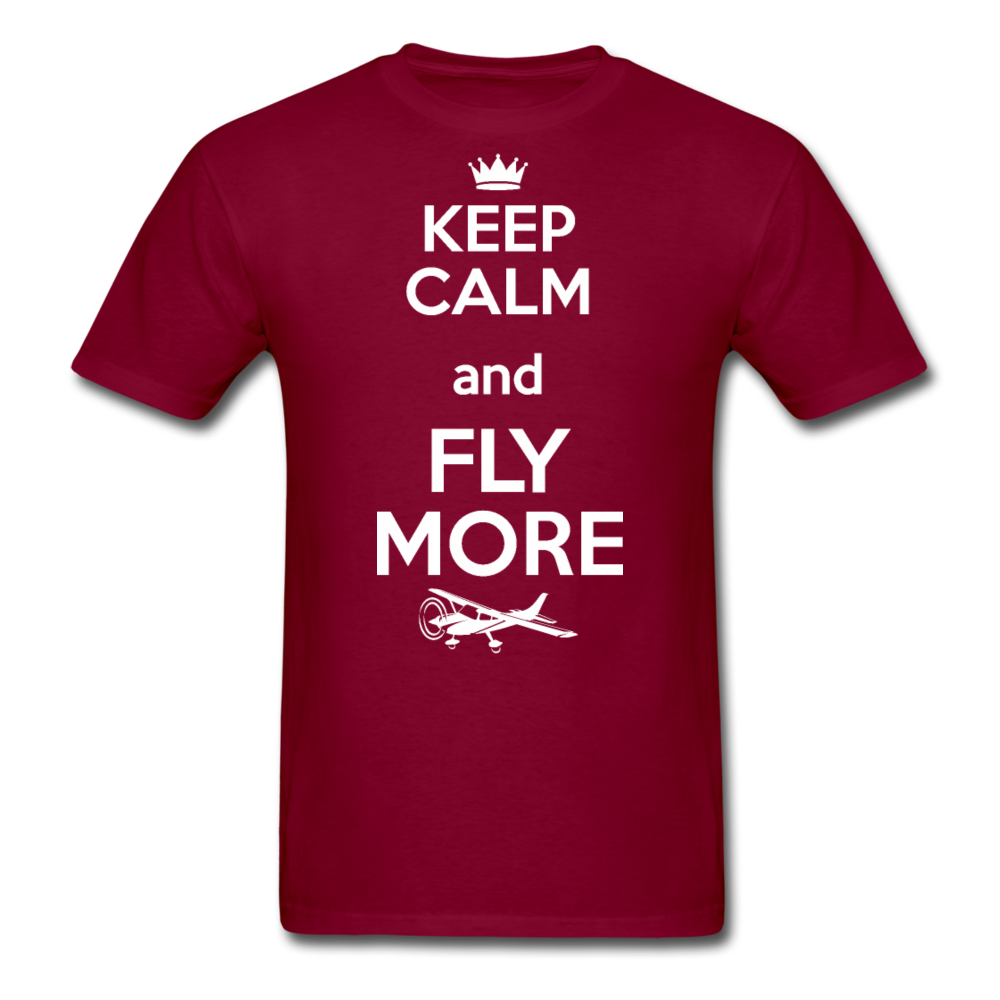 Keep Calm And Fly More - White - Unisex Classic T-Shirt - burgundy