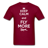 Keep Calm And Fly More - White - Unisex Classic T-Shirt - burgundy