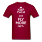 Keep Calm And Fly More - White - Unisex Classic T-Shirt - dark red