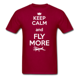 Keep Calm And Fly More - White - Unisex Classic T-Shirt - dark red