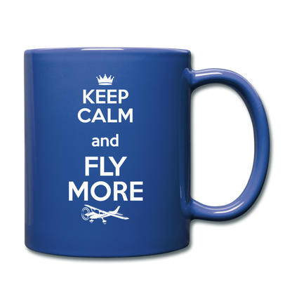 Keep Calm And Fly More - White - Full Color Mug - royal blue