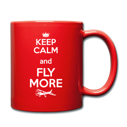 Keep Calm And Fly More - White - Full Color Mug - red