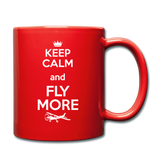 Keep Calm And Fly More - White - Full Color Mug - red