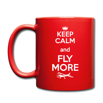 Keep Calm And Fly More - White - Full Color Mug - red