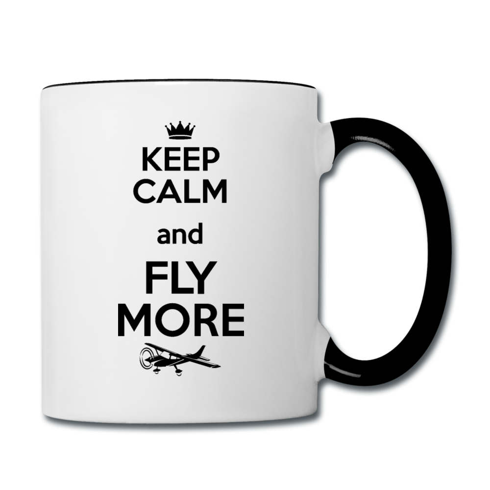 Keep Calm And Fly More - Black - Contrast Coffee Mug - white/black