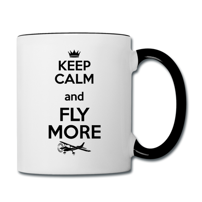 Keep Calm And Fly More - Black - Contrast Coffee Mug - white/black