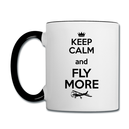 Keep Calm And Fly More - Black - Contrast Coffee Mug - white/black