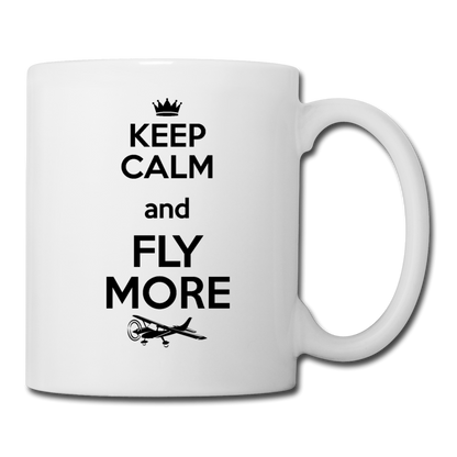 Keep Calm And Fly More - Black - Coffee/Tea Mug - white