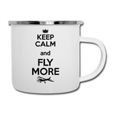 Keep Calm And Fly More - Black - Camper Mug - white