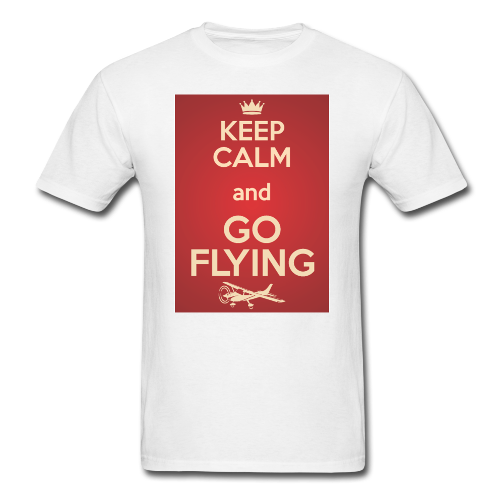 Keep Calm And Go Flying - Red - Unisex Classic T-Shirt - white