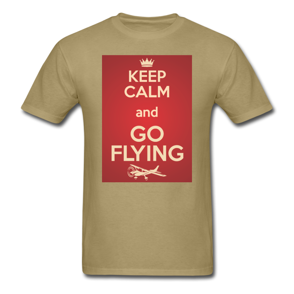 Keep Calm And Go Flying - Red - Unisex Classic T-Shirt - khaki