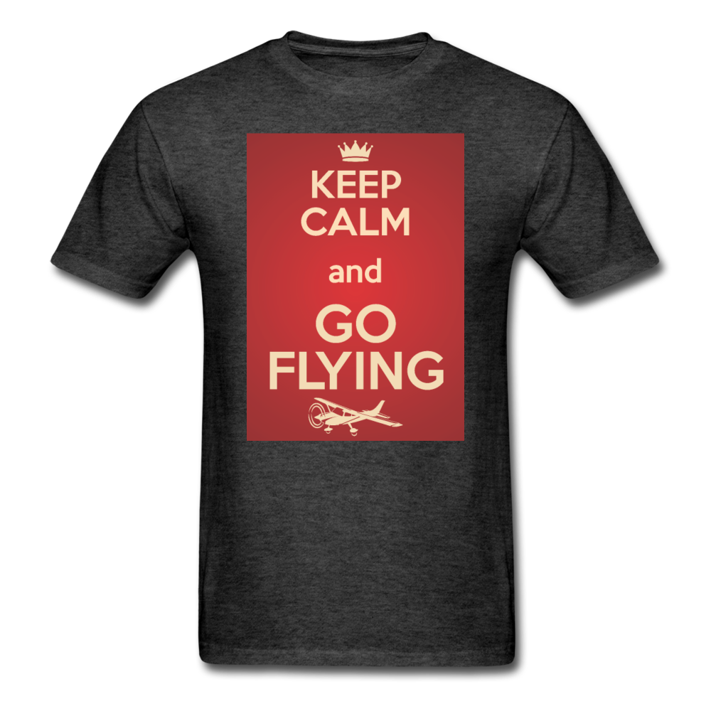 Keep Calm And Go Flying - Red - Unisex Classic T-Shirt - heather black