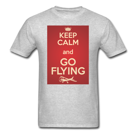 Keep Calm And Go Flying - Red - Unisex Classic T-Shirt - heather gray