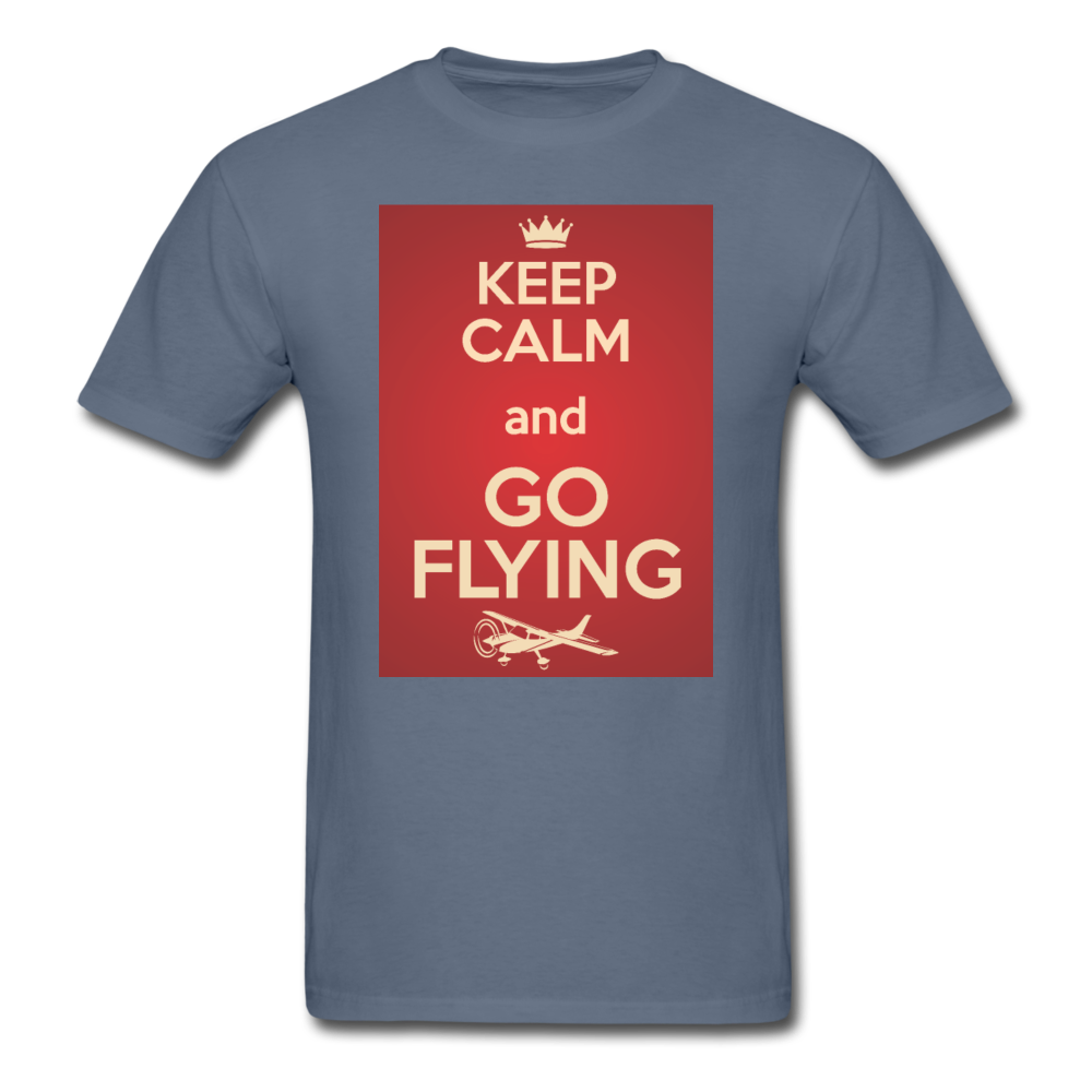 Keep Calm And Go Flying - Red - Unisex Classic T-Shirt - denim