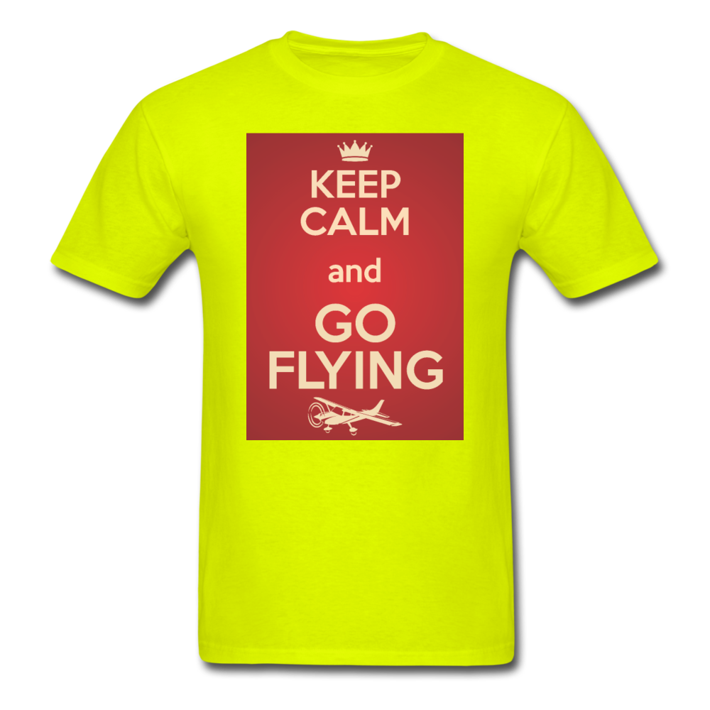 Keep Calm And Go Flying - Red - Unisex Classic T-Shirt - safety green