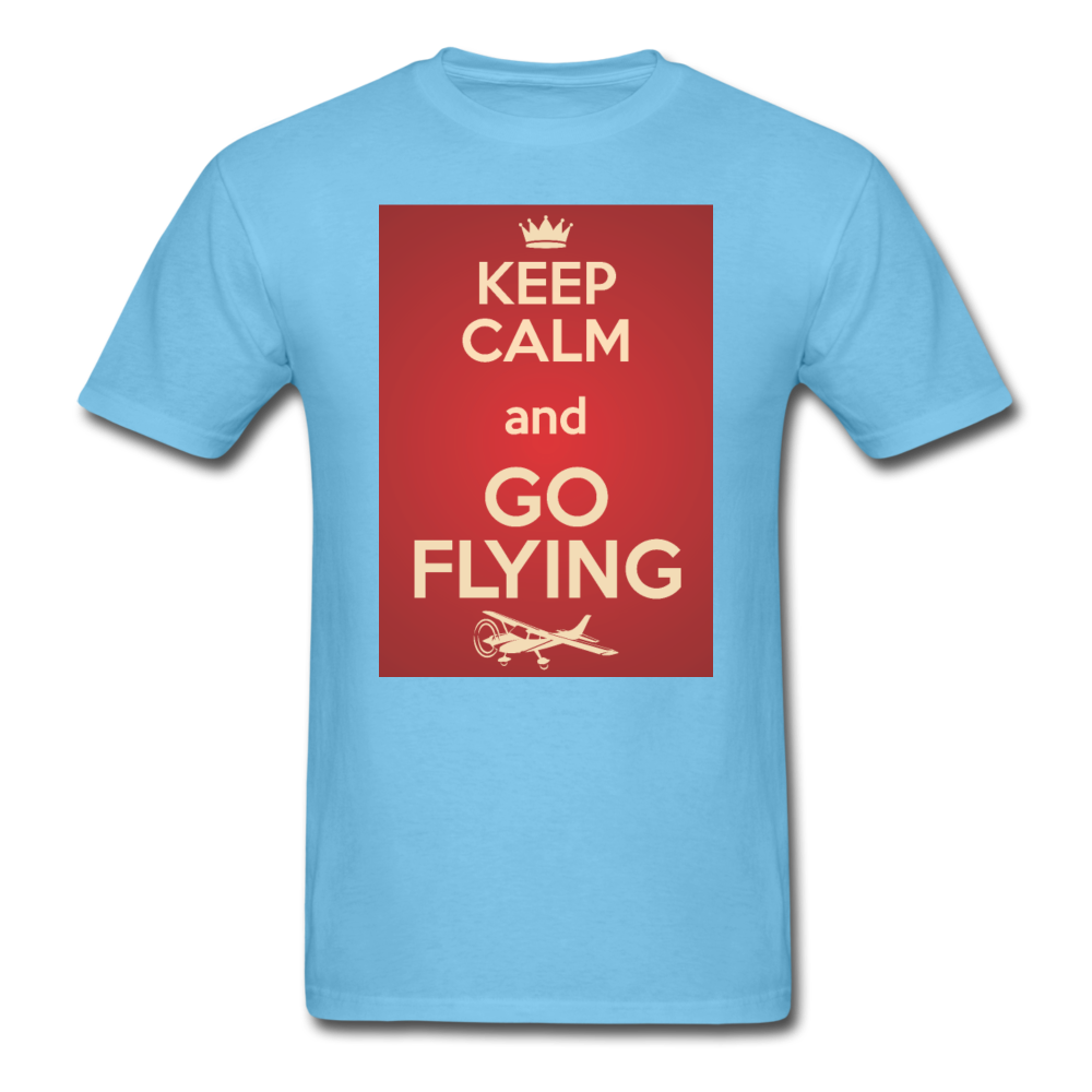 Keep Calm And Go Flying - Red - Unisex Classic T-Shirt - aquatic blue