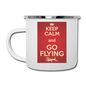 Keep Calm And Go Flying - Red - Camper Mug - white