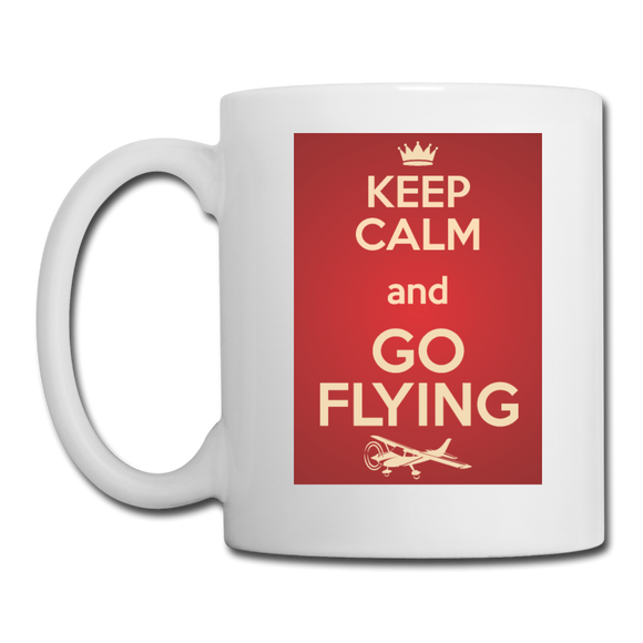 Keep Calm And Go Flying - Red - Coffee/Tea Mug - white