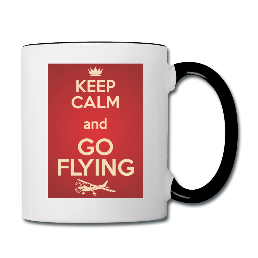 Keep Calm And Go Flying - Red - Contrast Coffee Mug - white/black