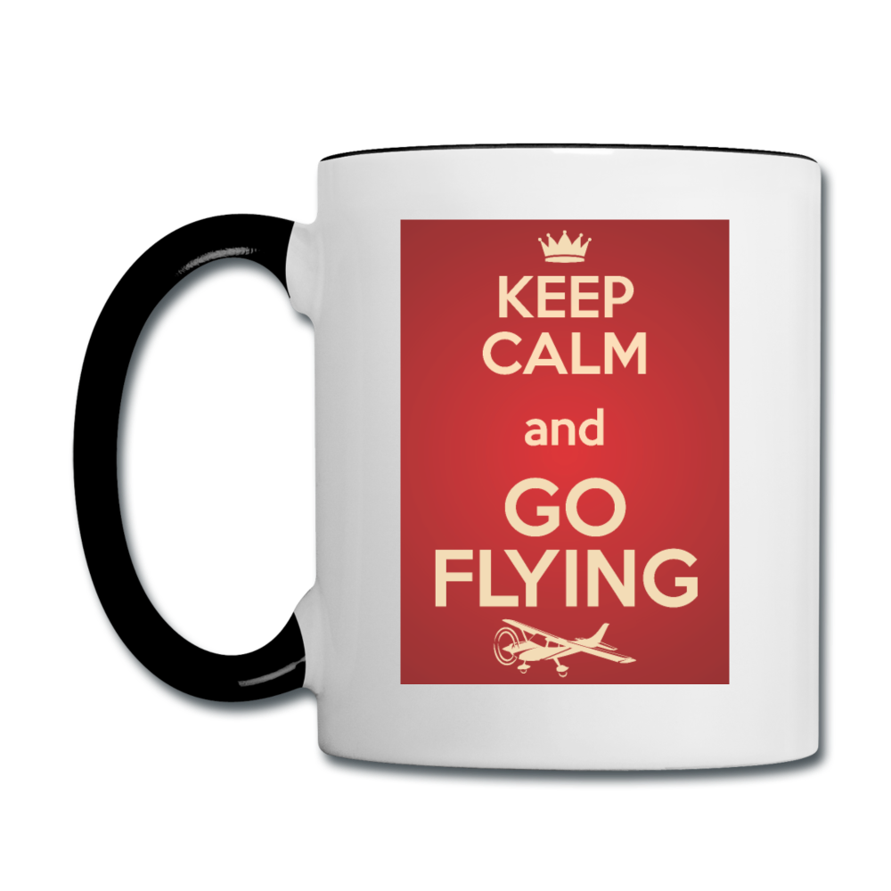 Keep Calm And Go Flying - Red - Contrast Coffee Mug - white/black