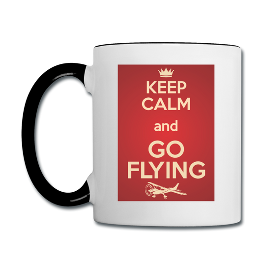 Keep Calm And Go Flying - Red - Contrast Coffee Mug - white/black