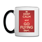 Keep Calm And Go Flying - Red - Contrast Coffee Mug - white/black