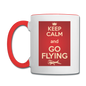 Keep Calm And Go Flying - Red - Contrast Coffee Mug - white/red