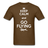Keep Calm And Go Flying - White - Unisex Classic T-Shirt - brown