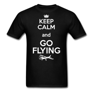 Keep Calm And Go Flying - White - Unisex Classic T-Shirt - black