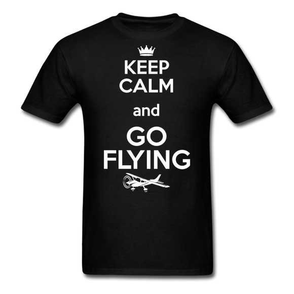 Keep Calm And Go Flying - White - Unisex Classic T-Shirt - black