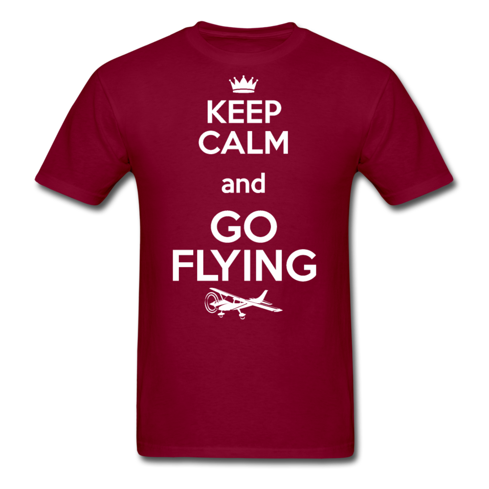 Keep Calm And Go Flying - White - Unisex Classic T-Shirt - burgundy