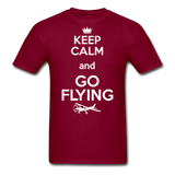 Keep Calm And Go Flying - White - Unisex Classic T-Shirt - burgundy