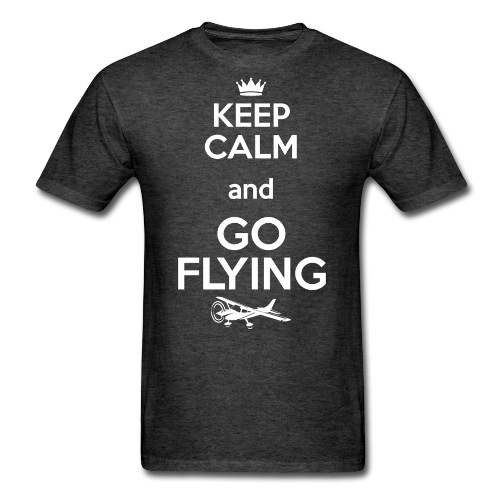 Keep Calm And Go Flying - White - Unisex Classic T-Shirt - heather black