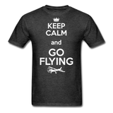 Keep Calm And Go Flying - White - Unisex Classic T-Shirt - heather black