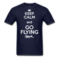 Keep Calm And Go Flying - White - Unisex Classic T-Shirt - navy