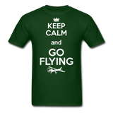 Keep Calm And Go Flying - White - Unisex Classic T-Shirt - forest green