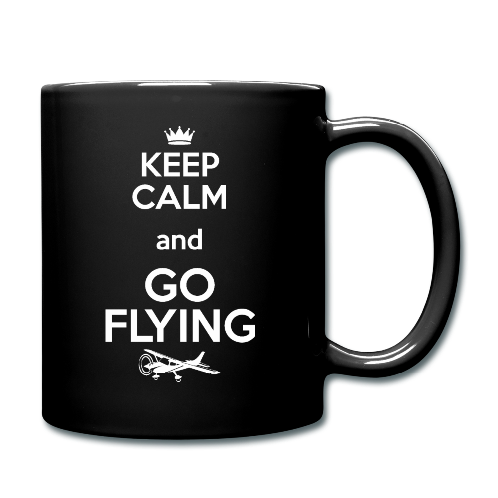 Keep Calm And Go Flying - White - Full Color Mug - black