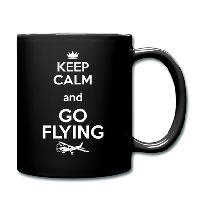 Keep Calm And Go Flying - White - Full Color Mug - black