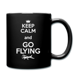 Keep Calm And Go Flying - White - Full Color Mug - black