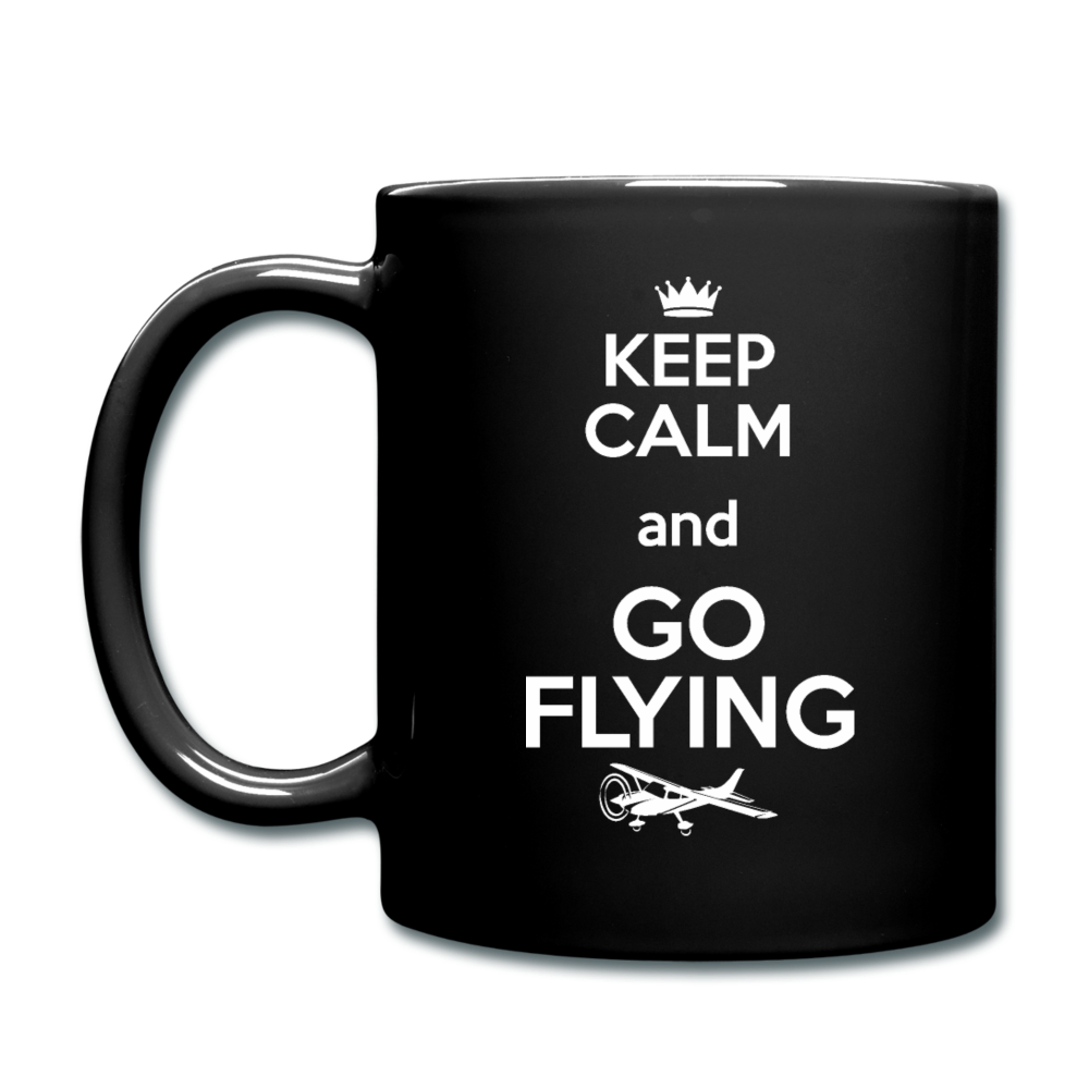 Keep Calm And Go Flying - White - Full Color Mug - black