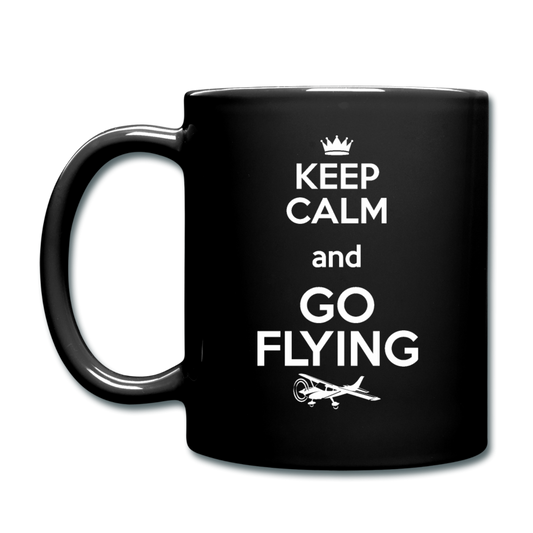 Keep Calm And Go Flying - White - Full Color Mug - black