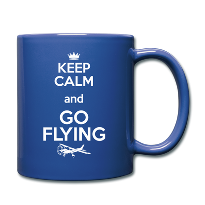 Keep Calm And Go Flying - White - Full Color Mug - royal blue